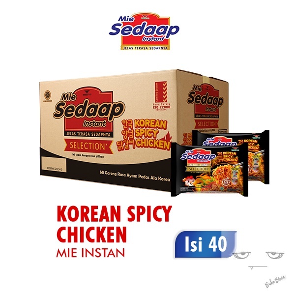 

SEDAAP Mie Instan Korean Spicy Chicken Bag Box Isi 40 pcs