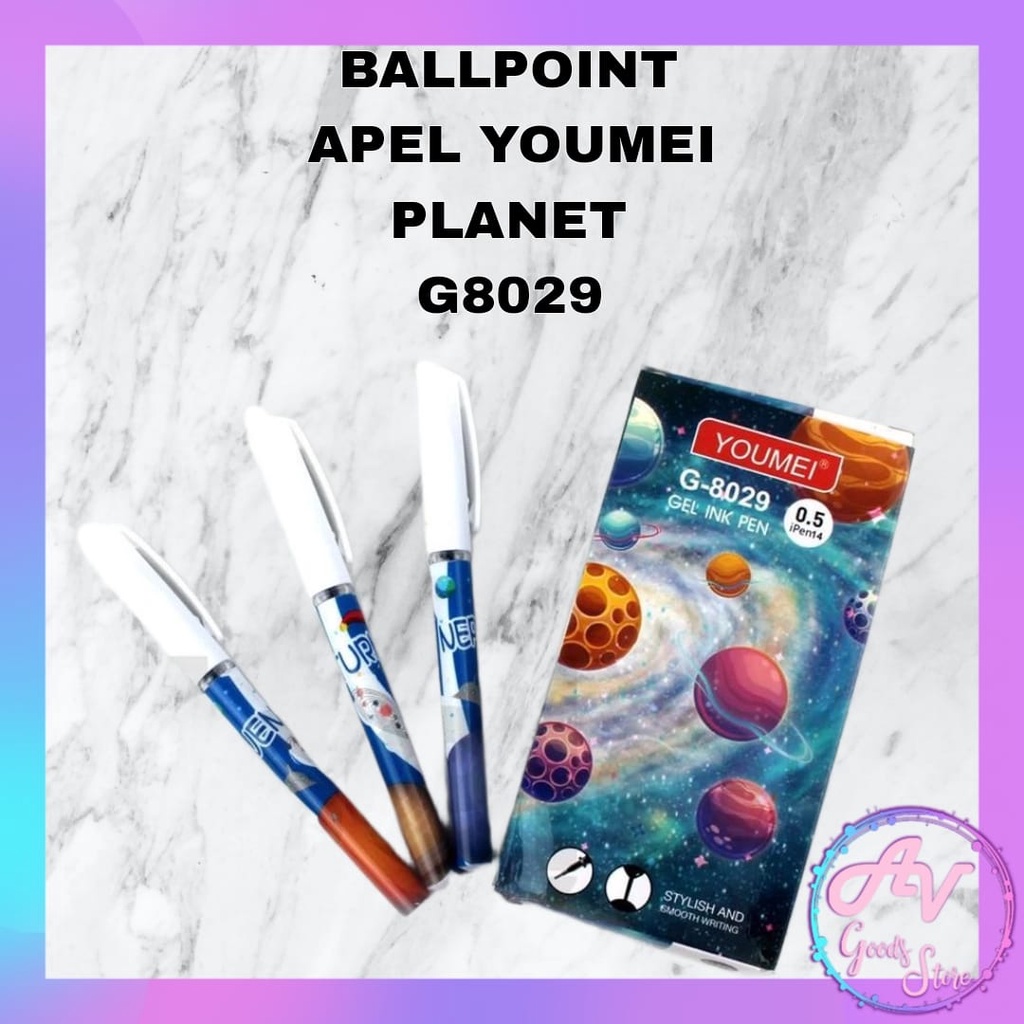 

Ballpoint Gel Planet Youmei G8029 (12pcs) / 1Lusin Pulpen Apel Karakter