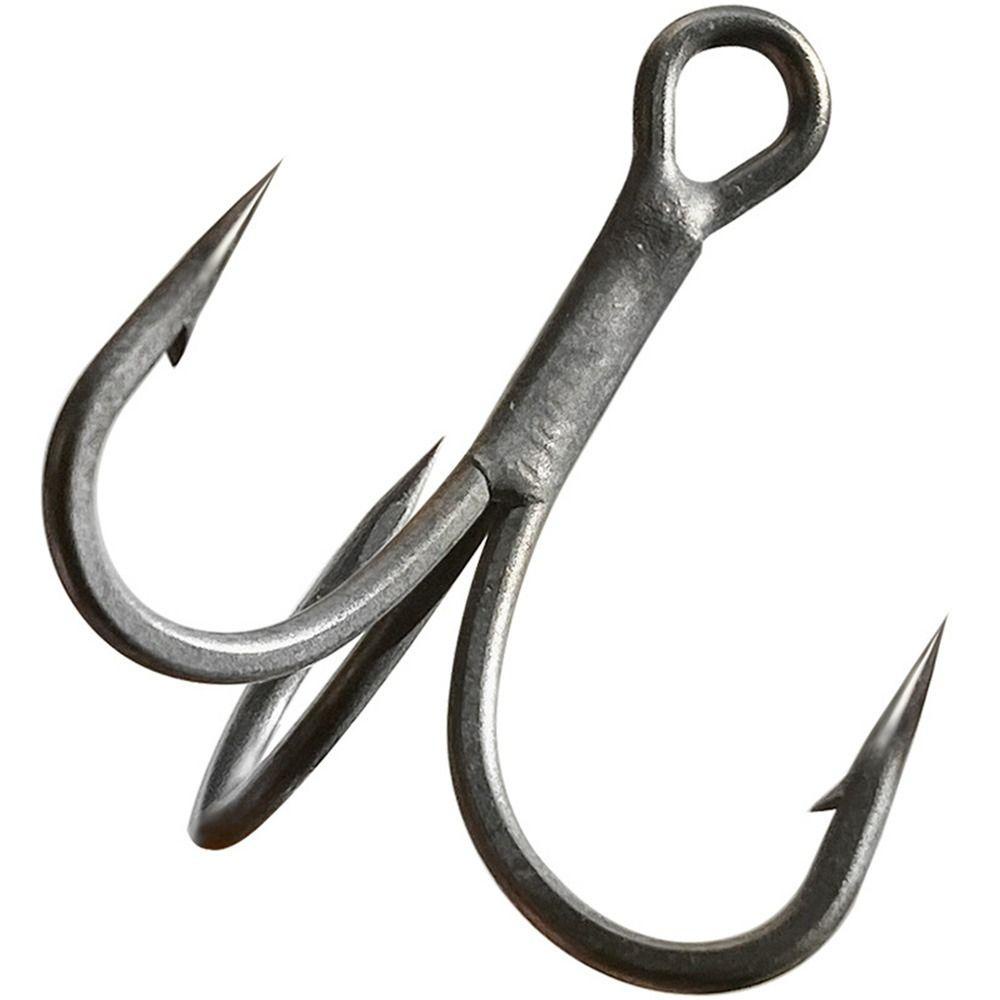 TOP 20pcs /Set Fishhooks Black Nikel Lure Diperhatikan Treble Jig