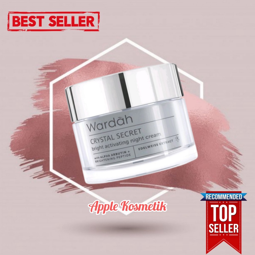 WARDAH Crystal Secret Bright Activating Night Cream 30g - Apple_Kosmetik