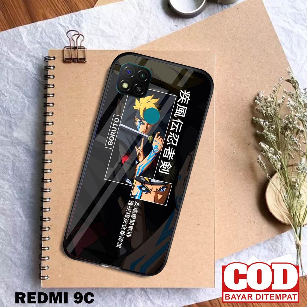 Elite [COD]Promo Case Xiaomi Redmi 9C Casing Hp Motif Naruto Aesthetic Anime Black Gambar Custom Des