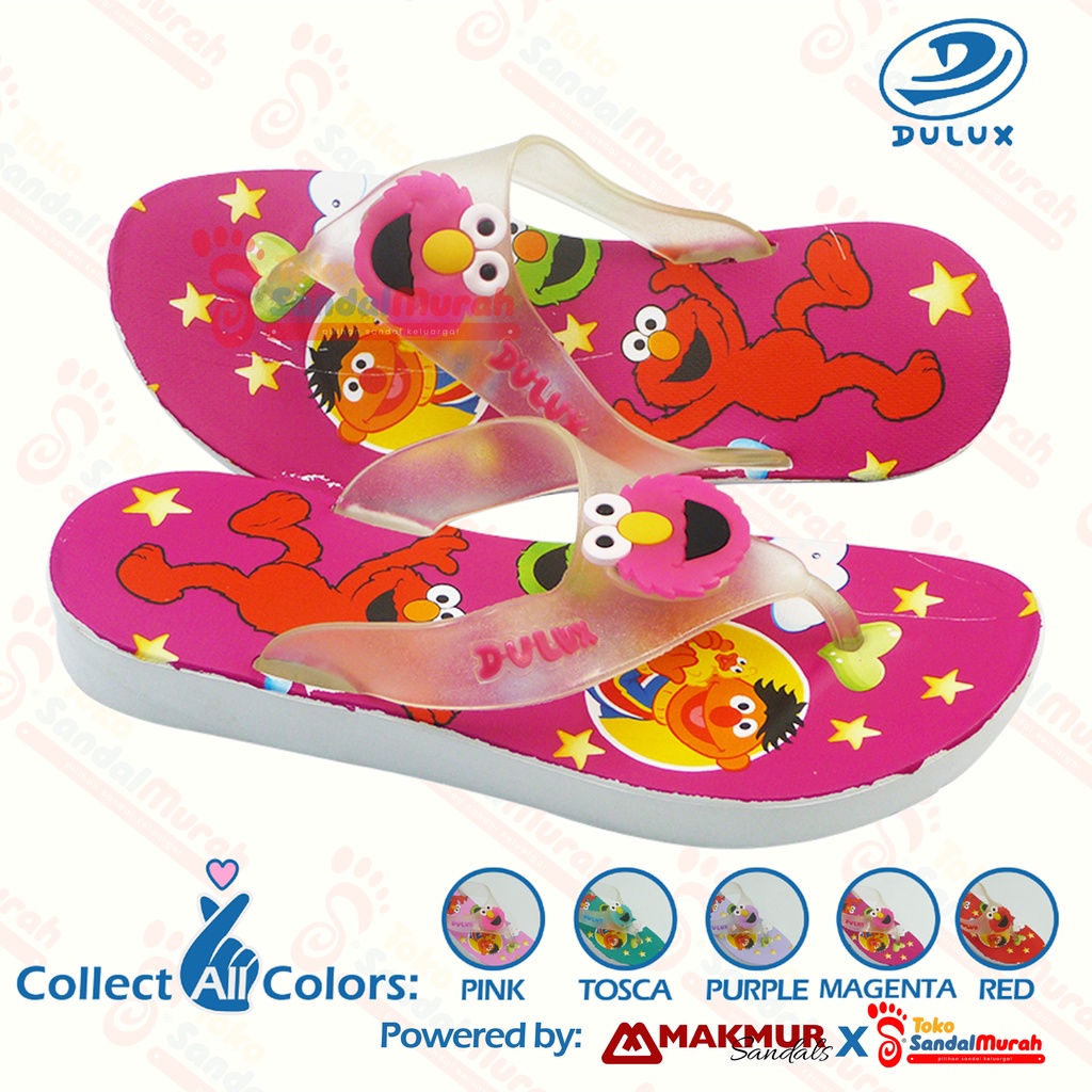 Toko Sendal Murah - Sandal Jepit Anak Remaja Uk 30-35/ Sandal Karakter Elmo/ Sandal Jelly Bahan Empuk/ Sandal Anak Sesame Street/ Sandal Santai Murah Meriah/ [ Toko Sendal Murah M 333 C ]