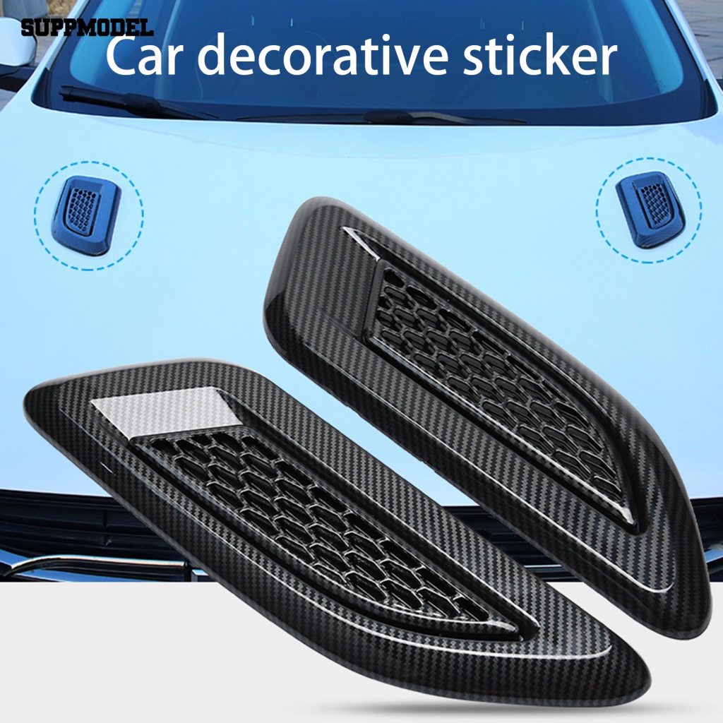 Suppmodel 2Pcs Stiker Lis Mesin Viskositas Kuat Untuk Audio Air Intake Flow Vent Fender Cover Stickers Anti Gores