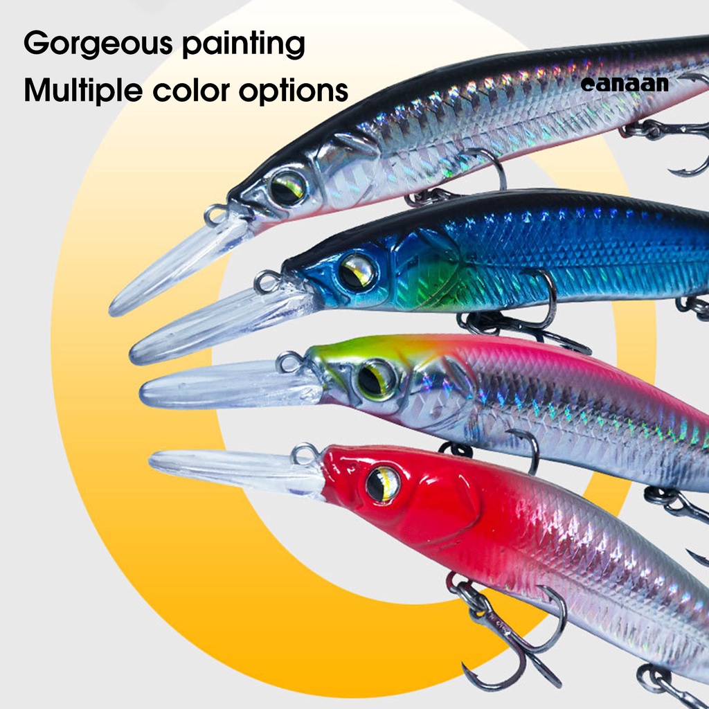 Cnn-14g/11cm Efisien Memancing Umpan Reflektif Berduri Treble Hook Ikan Kecil Umpan Alat Pancing