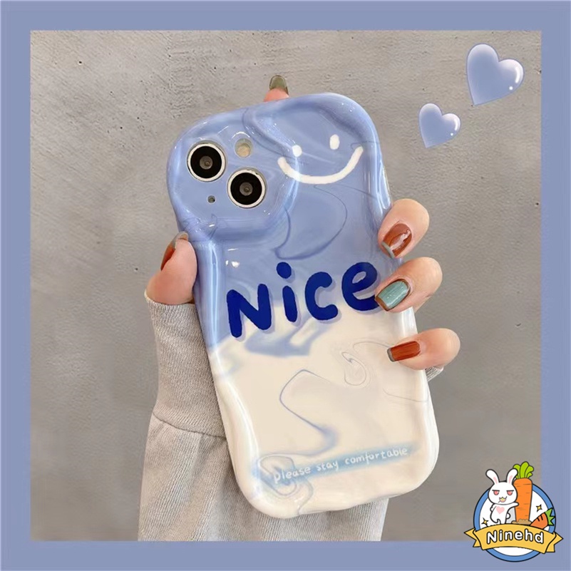 IPHONE Casing Kompatibel Untuk Iphone14 13 12 11 Pro Max X Xr Xs Max8 7 6 6s Plus SE 2020 Gaya Jepang Korea Simple Inggris Susu Halo Dyed Cream Phone Case Shockproof Cover Pelindung