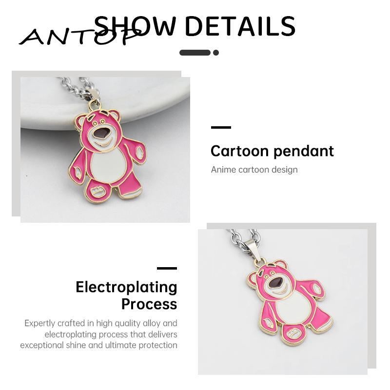 [Antop Termurah] Cinnamoroll Strawberry Bear Pikachu Rainbow Kartun Indah Kalung Paduan Kepribadian Kalung