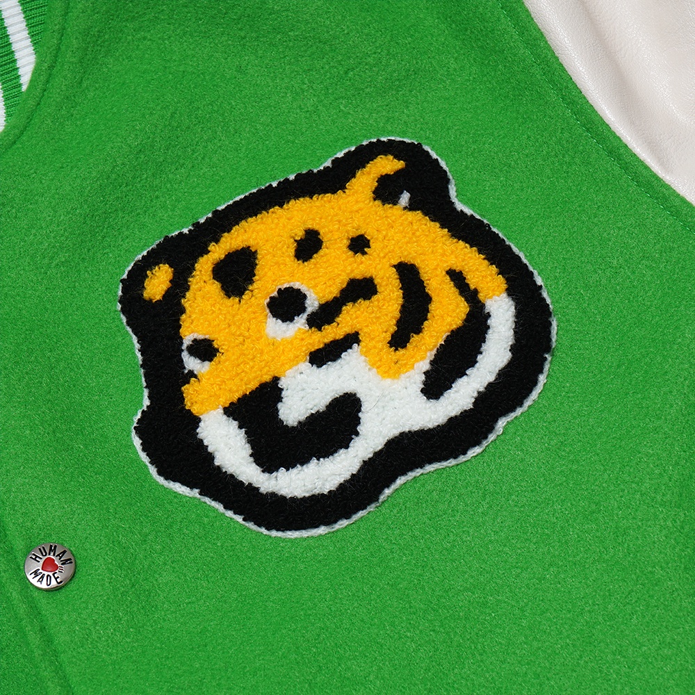 Human Made Hot Dog Tiger Varsity Jacket Green