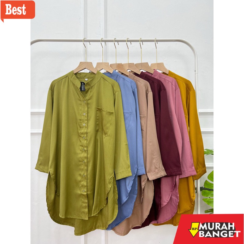 Tunik jumbo terbaru untuk wanita- HILOW BASIC TUNIK JUMBO / KEMEJA TUNIK POLOS / KEMEJA TUNIK JUMBO 