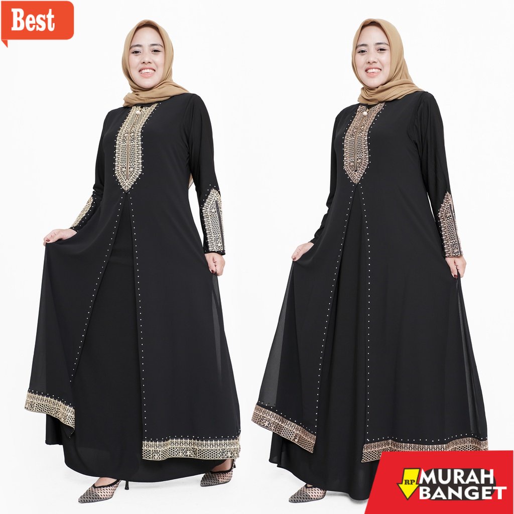 Gaya ala timur tengah di hari raya- Comera Fashion Baju Gamis Abaya Turkey Hitam Model Terbaru Abaya