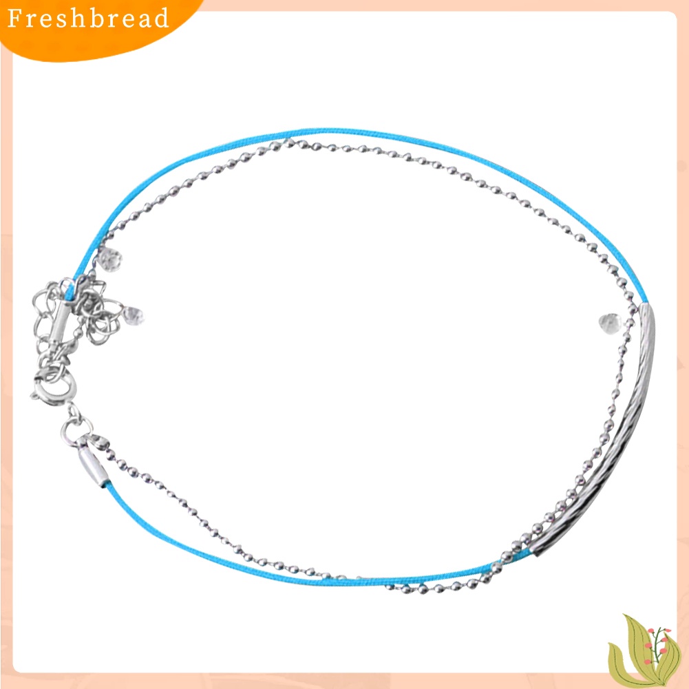 &lt; Freshbread &gt; Pria Wanita Fashion Tali Bola Rantai Adjustable Gelang Bangle Pesta Perhiasan Hadiah