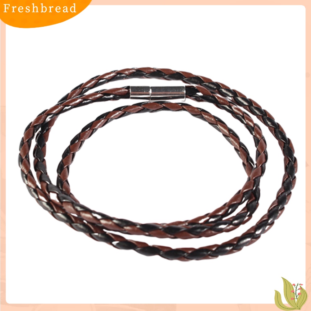 &lt; Freshbread &gt; Fashion Unisex Dikepang Tali Kulit ic Gesper Gelang Gelang Perhiasan