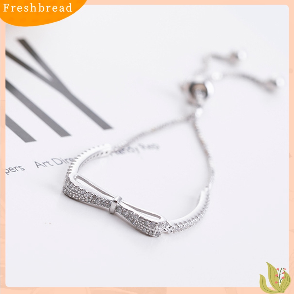 &lt; Freshbread &gt; Gelang Bow Bangle Ikatan Simpul Wanita Mengkilap Unik Adjustable Untuk Valentine Day