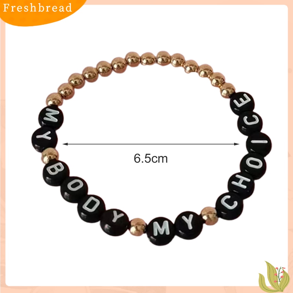 &lt; Freshbread &gt; Gelang Wanita Prohibition Abortion Bermakna Perhiasan Vintage Beads Bangle Untuk Festival