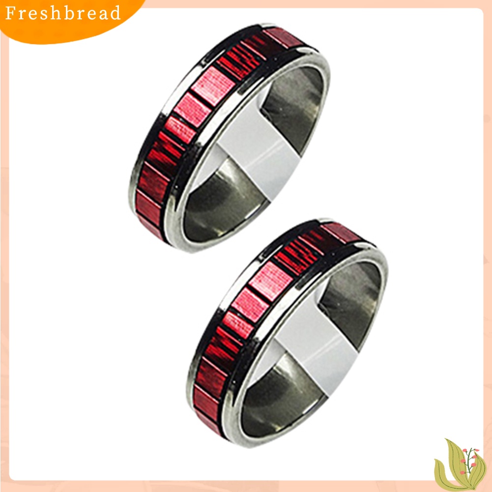 &lt; Freshbread &gt; 10pcs Perhiasan Pesta Pernikahan Fashion Pria Wanita Cincin Jari Stainless Steel