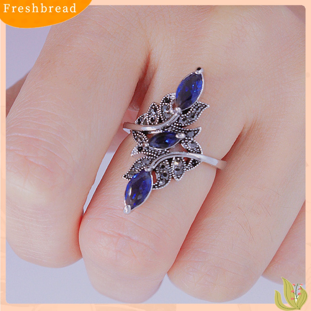 &lt; Freshbread &gt; Cincin Jari Pengerjaan Halus Perhiasan Permata Imitasi Wanita Cantik Berlian Imitasi Fidget Ring Untuk Perjamuan