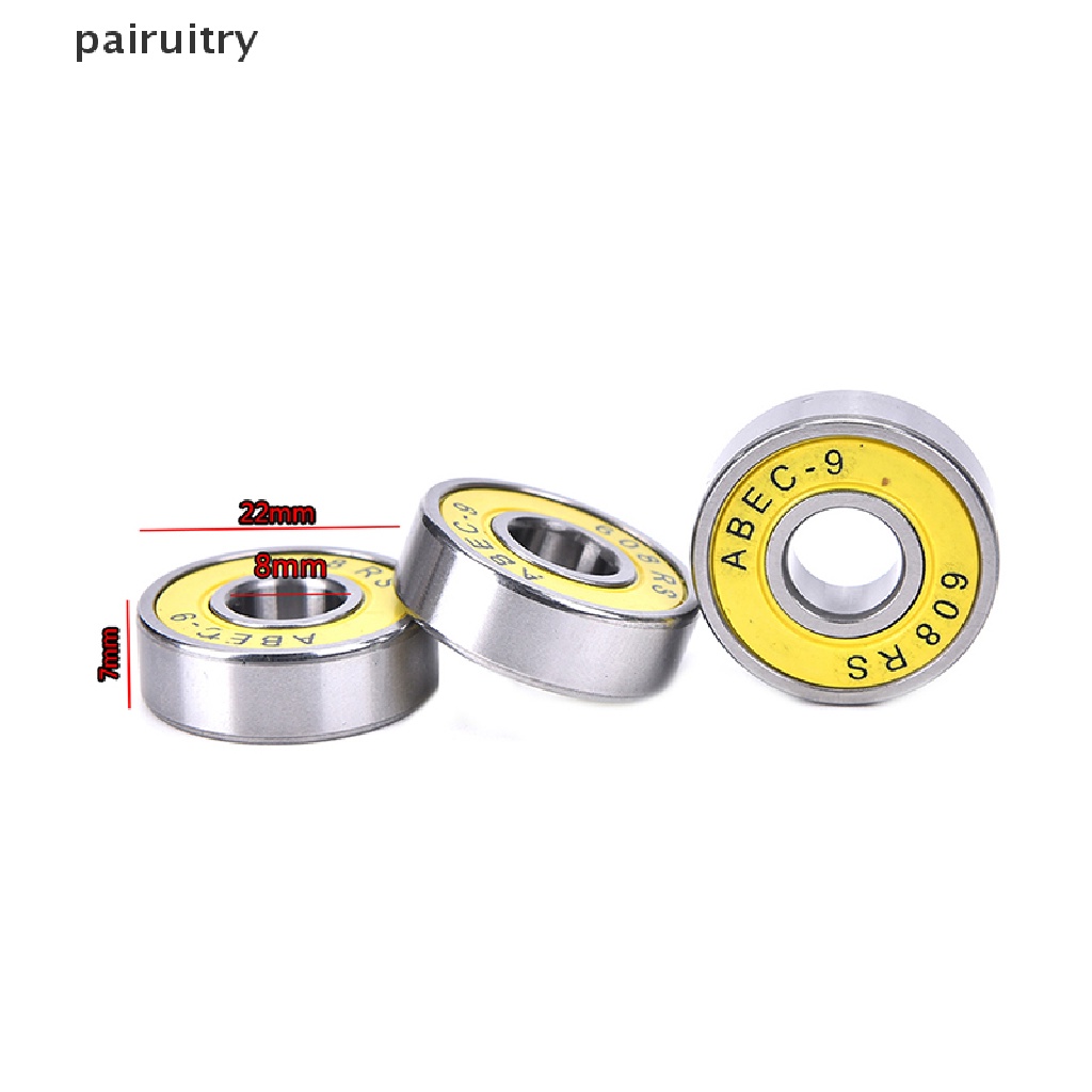 Prt 10PCS ABEC 9bantalan Stainless Steel Roller Skate Scooter Wheel Bearings PRT