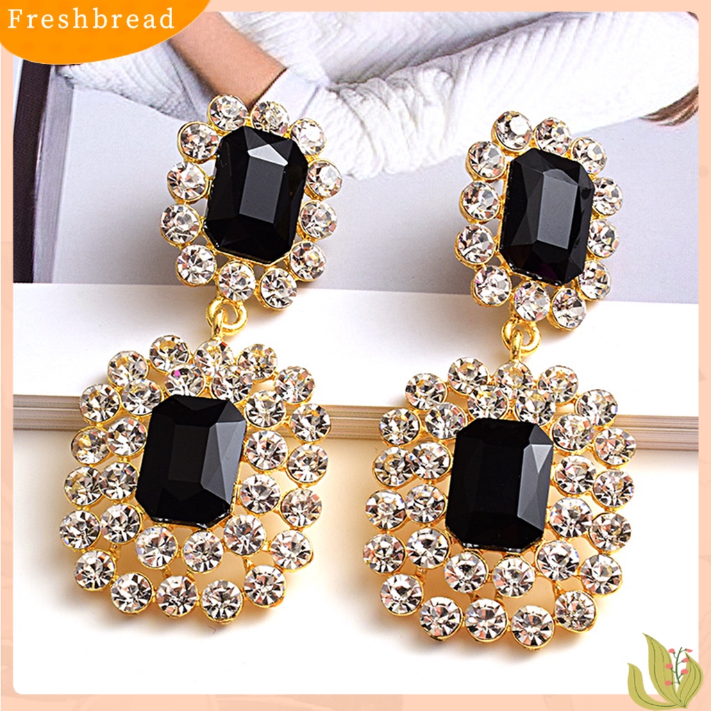 &lt; Freshbread &gt; Anting All-match Anting Drop Panjang Geometris Bahan Alloy Anti Karat Untuk Pacaran