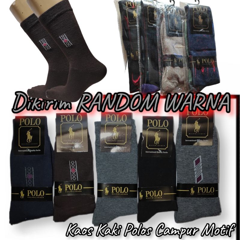 Iltanaqstore Casual, Kaos Kaki Motif Pria Dewasa, Panjang Sebetis, Warna Hitam, Coklat ,Navy dan Abu