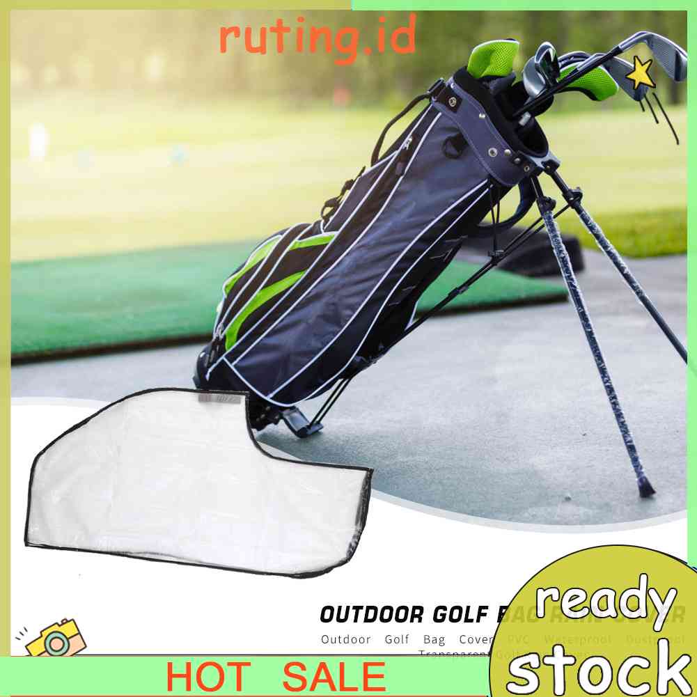 Outdoor Golf Cover PVC Waterproof Pelindung Penutup Hujan Golf Transparan