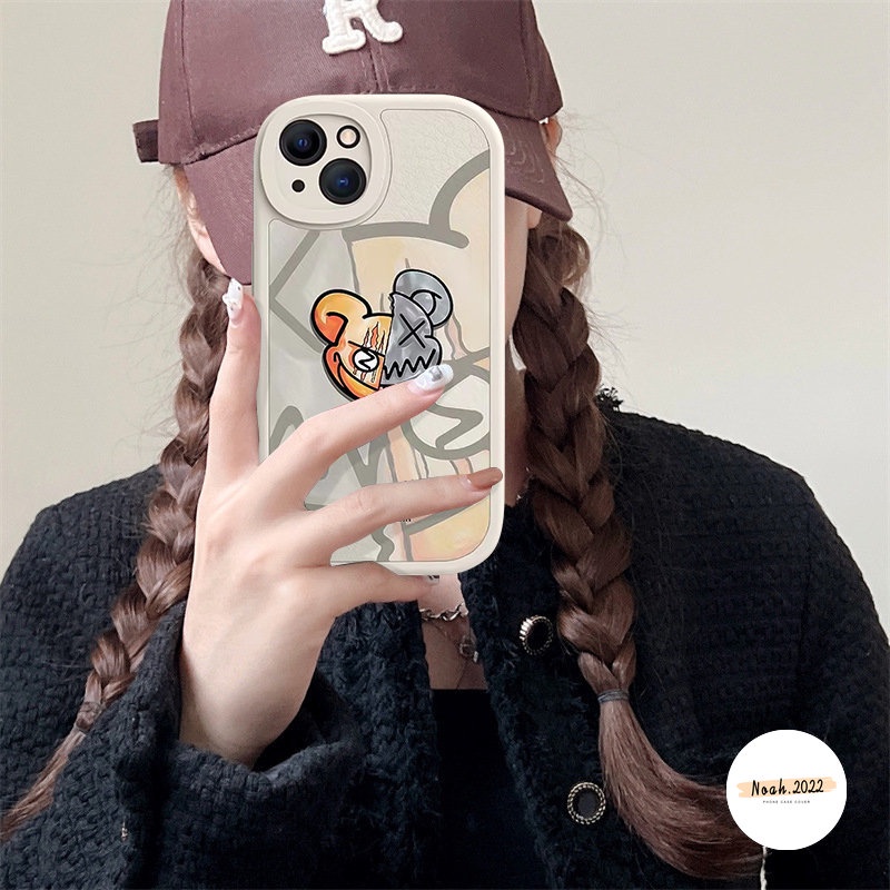 Fashion Trendi Merek Violent Bear Pasangan Casing Untuk Infinix Smart6 5 Hot 11s 10Play 11Play 9Play Hot10 11 10s 9 10T Infinix Note8 Hot 10Lite Soft Tpu Case Back Cover