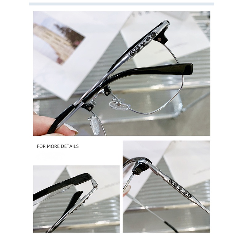 Kacamata Fashion Metal Anti Radiasi Untuk Wanita Dan Pria Vintage TR90 Eyewear