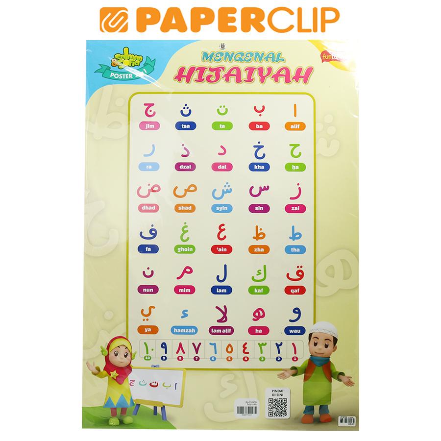 POSTER 2 IN 1 : MENGENAL HIJAIYAH & ASMAUL HUSNA 99 NAMA ALLAH SWT