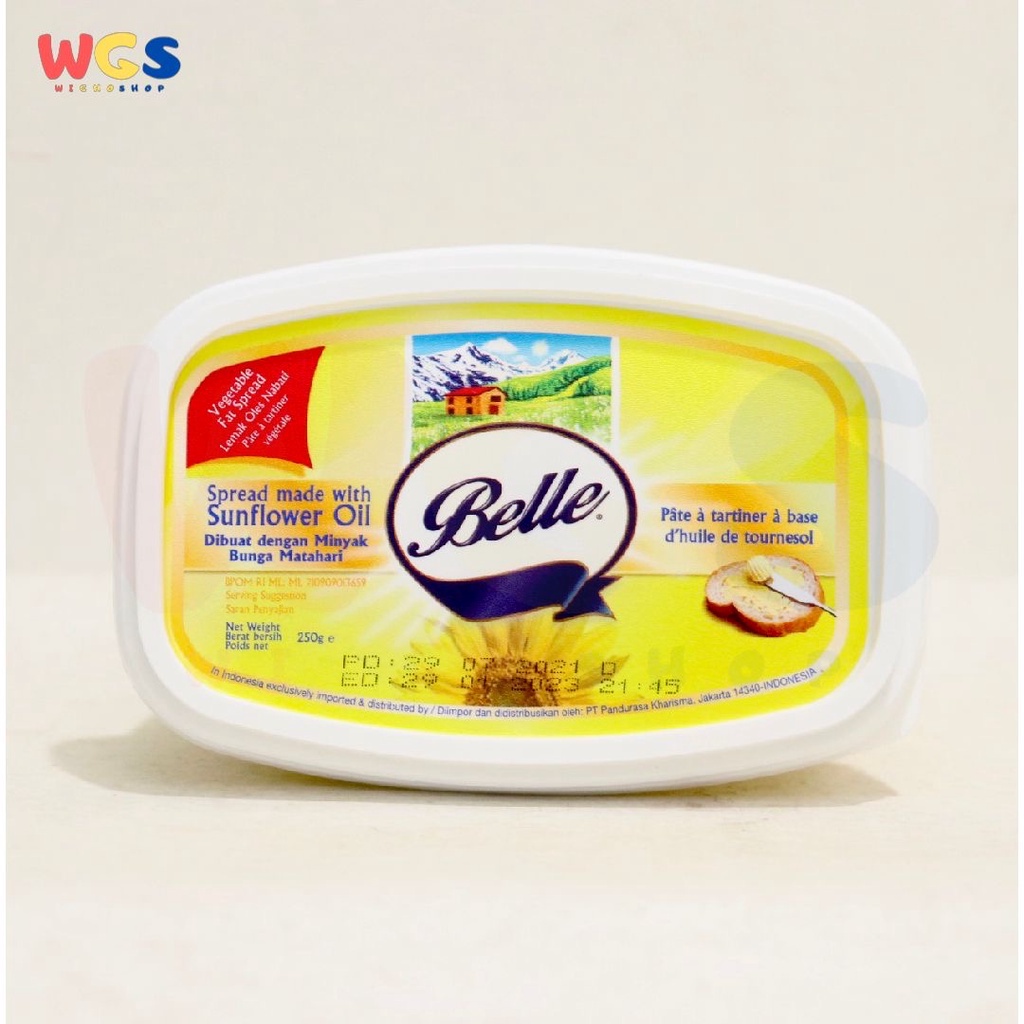 Belle Margarine Made With Sunflower Oil Vegetable Fat Spread 250g