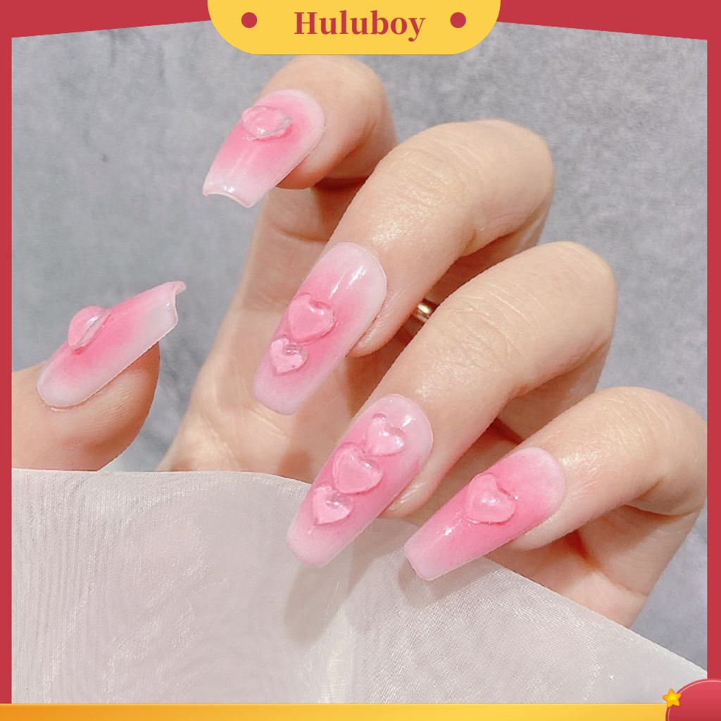 {In Stock} 100Pcs Manicure Dekorasi 3D Pengerjaan Yang Baik Resin Tiga Dimensi Cinta Aksesoris Kuku Untuk Ponsel Case