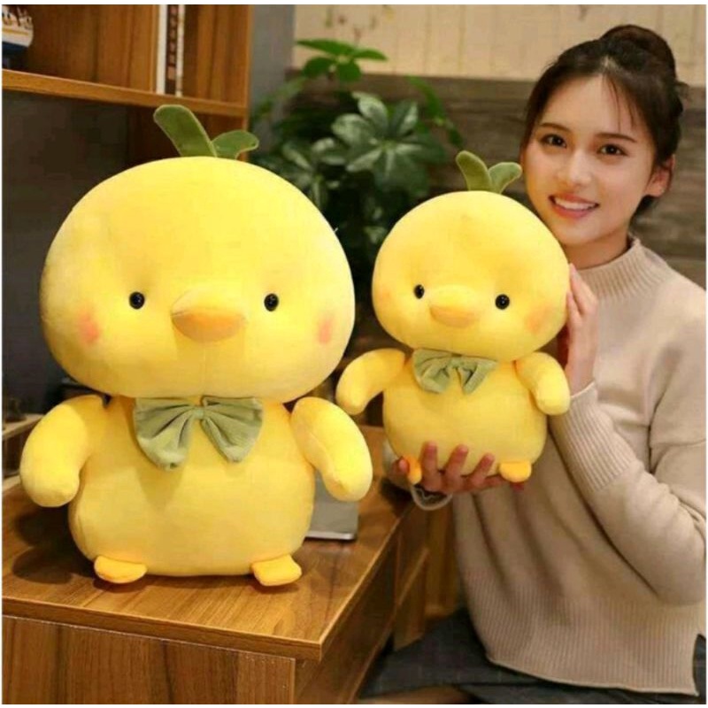 Boneka Bebek Piyo Kuning Lucu Boneka Bebek Korea Gemoy lalafanfan Bahan Yelvo Halus Berstandar SNI