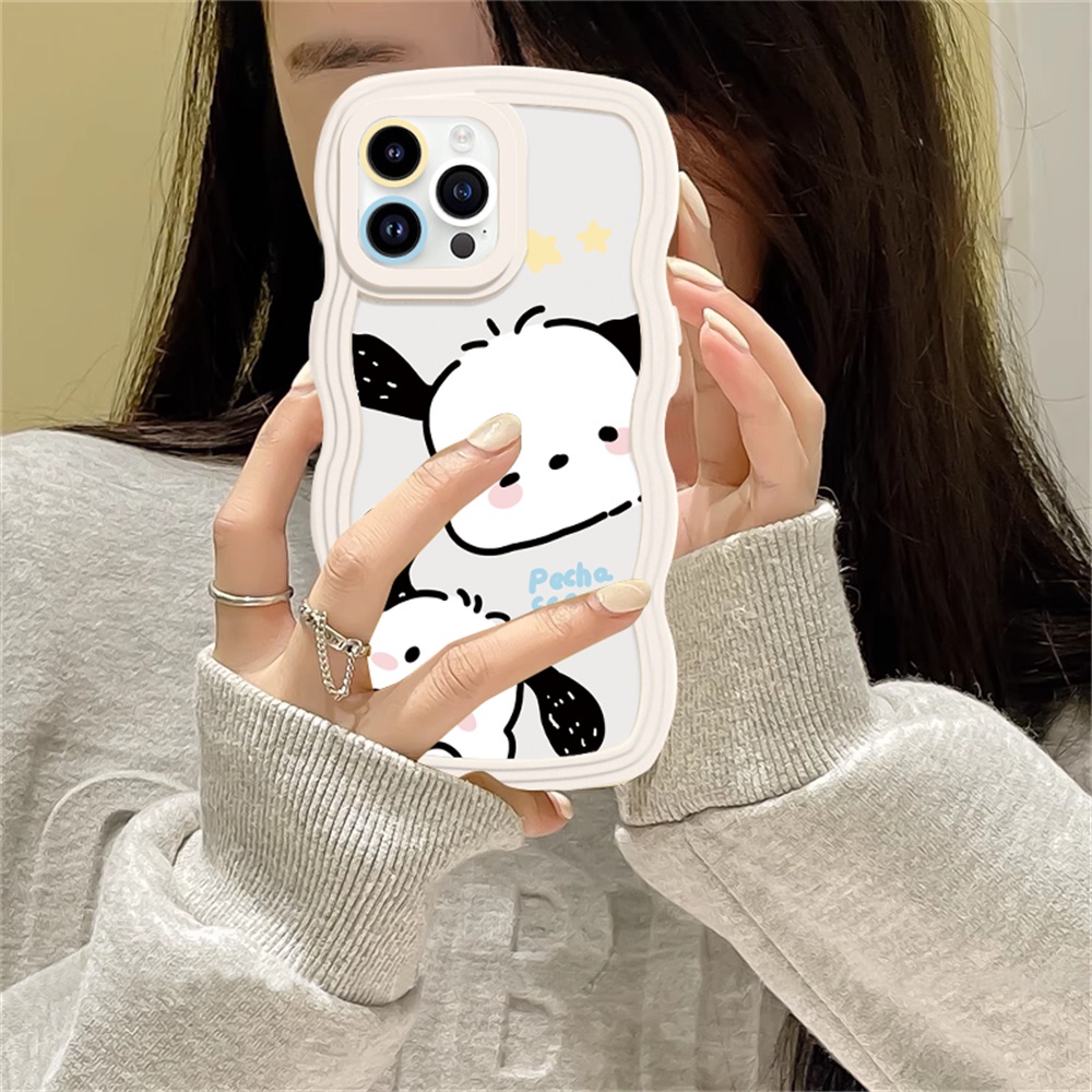 Casing Untuk iPhone14 Plus 14 Pro MAX iPhone 13 Pro MAX 1PRO MAX12 Pro MAX XR XS MAX 6 6S 7 8 Plus SE 2020 Pacha Dog Dan Merlot Curved Edge TPU Phone Case Binteacase