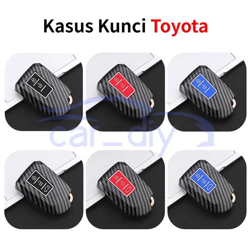 Kasus Kunci ABS Penutup Jarak Jauh Gantungan Untuk Toyota Vios Prado Yaris Previa 2018-2020 Cangkang Pelindung Car Remote Key Case