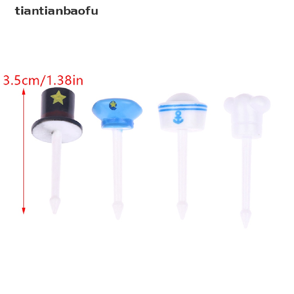 [tiantianbaofu] 8 Pcs Garpu Buah Food Grade Plastik Mini Kartun Anak Kue Buah Tusuk Gigi Bento Lunch Bento Aksesoris Dekorasi Pesta Butik