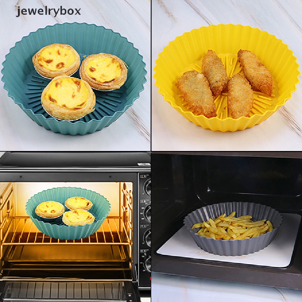 [jewelrybox] 20 cm Air Fryer Silicone Pot Air Fryer Basket Liner Anti Lengket Oven Baking Tray Butik