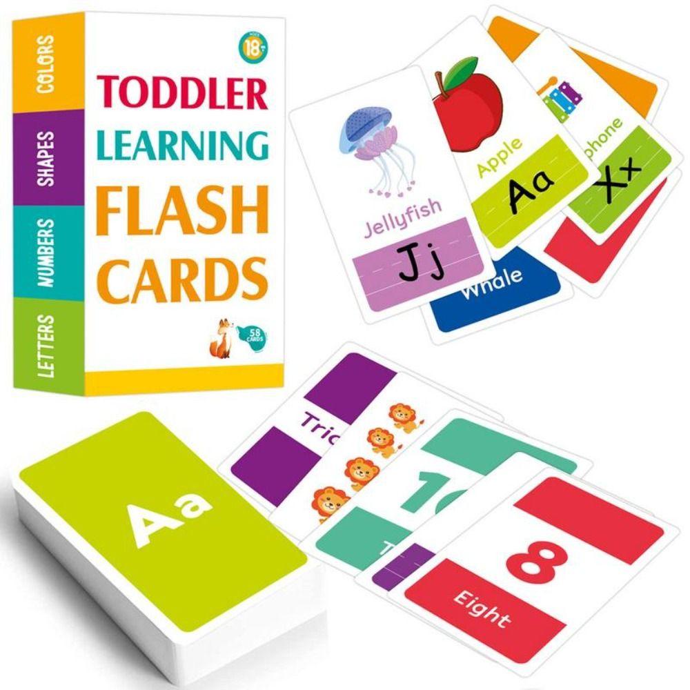 Quinton Kartu Belajar Bayi Bayi Anak Hadiah Melek Huruf Flashcards Bentuk Angka Warna Flash Card Game Puzzle Kartu Edukasi Dini