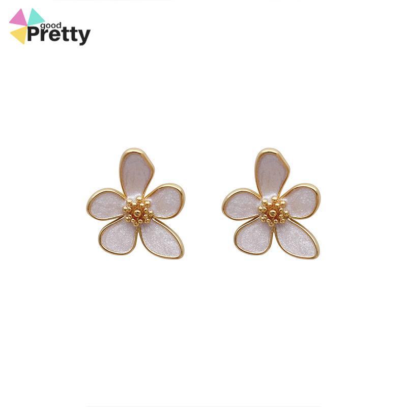 Anting Camelia Flower anting wanita Prancis anting-anting kecil yang segar - PD