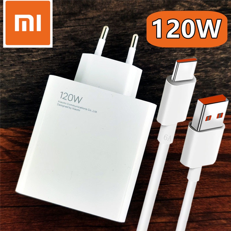 Charger Xiaomi 120W Hypercharge cas Charger Xiaomi Turbo 120W Pengisi Daya Cepat Original 100% Charger Xiaomi MI 12 12S Pro POCO  F4 GT  Xiaomi 10 Ultra 12 Pro Lite  11T Pro 12 Ultra Mix 4 Original