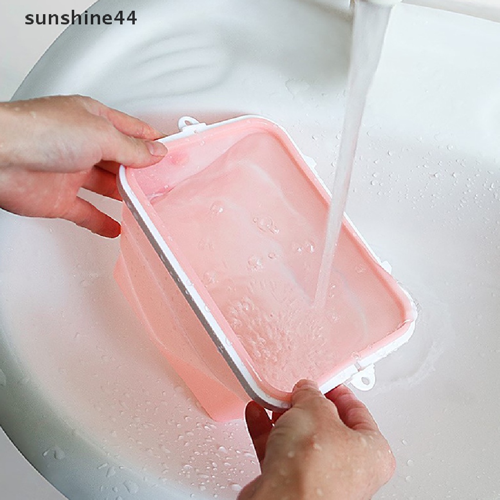 Sunshine 1500ml Fresh Keeping Silicone Bag Silicone Tas Makanan Lipat Tas Penyimpanan Makanan ID