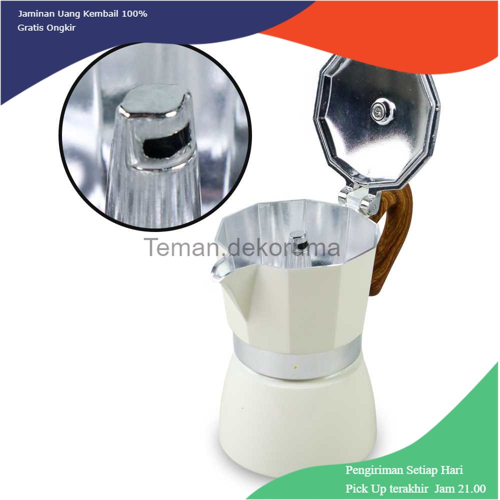 TD - DPR Iris Teko Kopi Moka Pot Stovetop Filter Espresso Coffee 150ml - WY-04