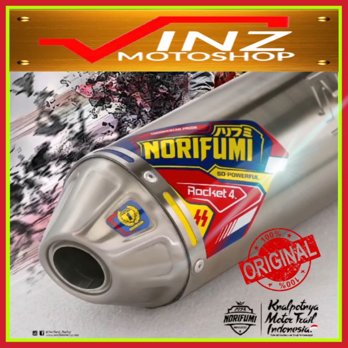 Knalpot Norifumi Rocket 4 Standar Klx Crf 150L Wr 155 Original 100%