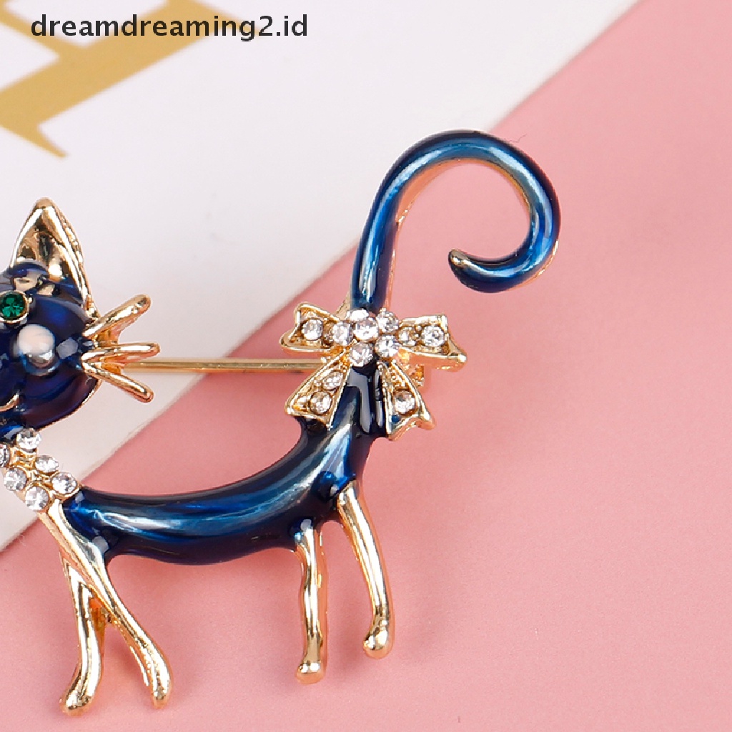 (hot) Kepribadian Kucing Biru Bros Gadis Wanita Kantor Kasual Bros Pin Hadiah//