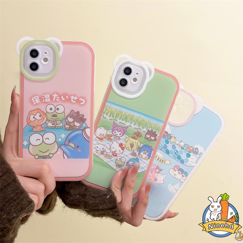 IPHONE Casing Kompatibel Untuk Iphone14 13 12 11 Pro Max X Xr Xs Max SE 8 7 6 6s Plus Kartun Lucu Macaron Warna Permen Casing Ponsel Lembut Pelindung Lensa Bumper Shockproof Cover Pelindung