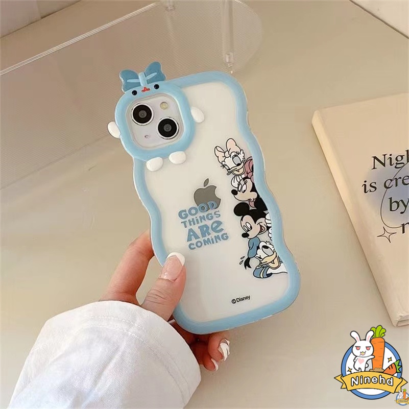 IPHONE Casing Kompatibel Untuk Iphone14 13 12 11 Pro Max X Xr Xs Max7 8 6 6s Plus SE Kartun Mickey Mouse Casing Ponsel Monster Kecil Wave Edge Soft Cases Skins Shockproof Cover Pelindung