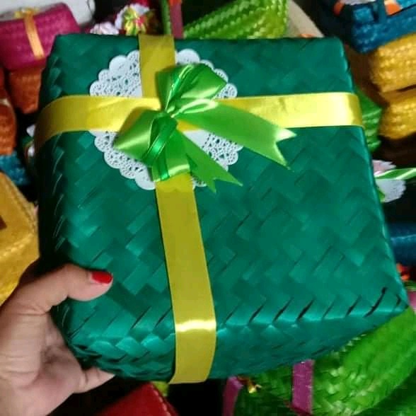 [ BESEKRAF ] BESEK BAMBU WARNA | KOTAK HAMPERS | BESEK CATERING UKURAN 20 X 30