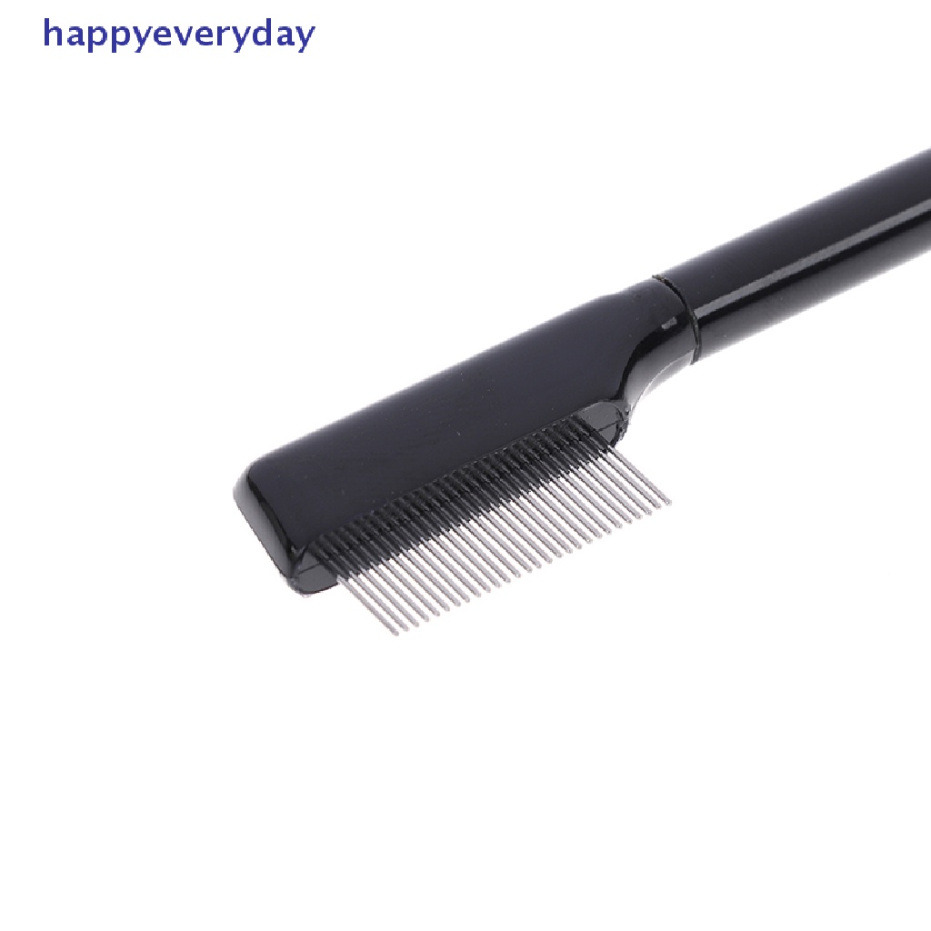 [happy] 1pcs Steel Sikat Ekstensi Sisir Alis Bulu Mata Sisir Logam Makeup Brushes Alat [ID]