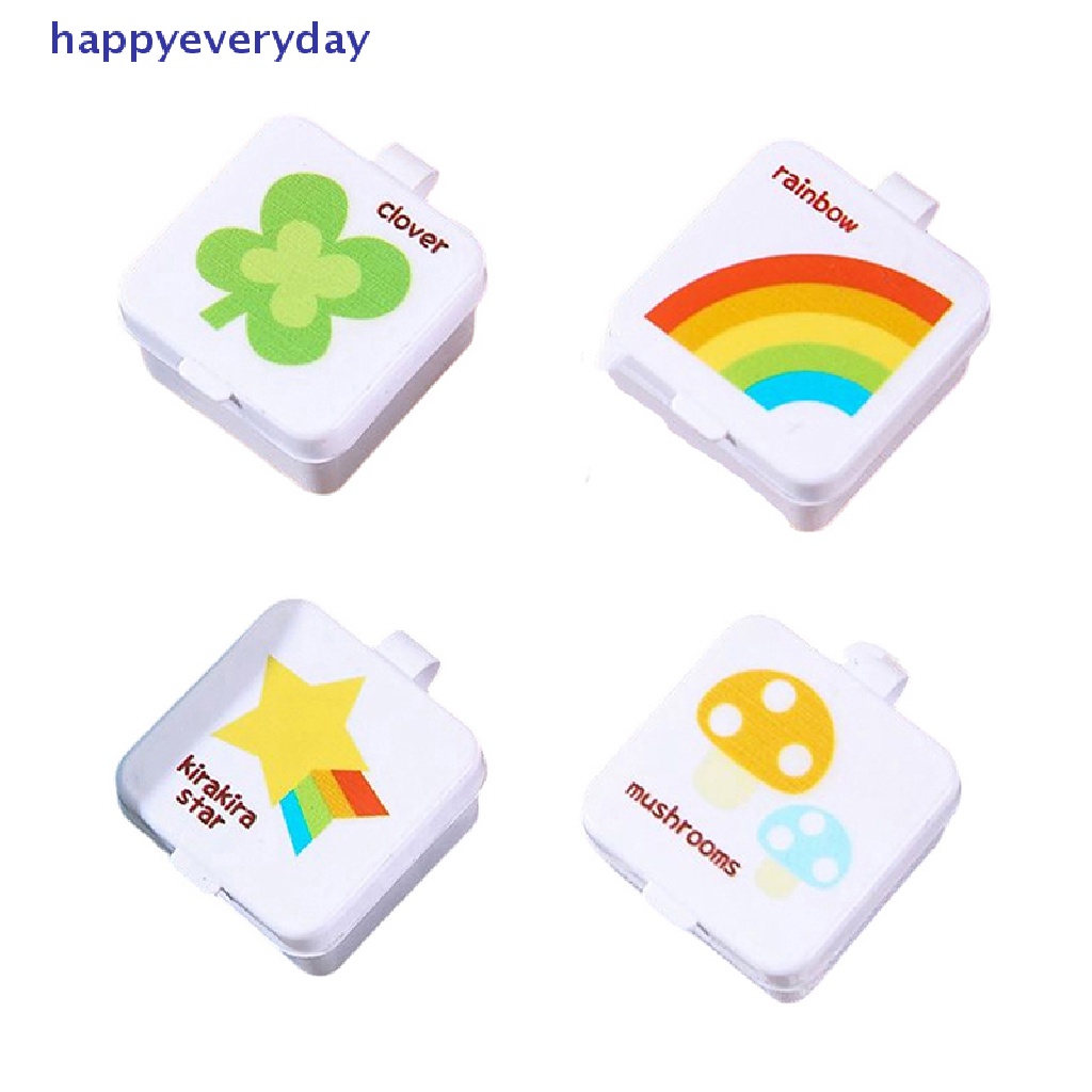 [happy] 1/4pcs Botol Saus Mini Square Portable Bento Sub-Botol Saus Plastik Kotak [ID]