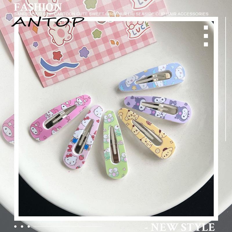 【antop】Cinnamoroll Kitty Cat Jepit Rambut Kartun Lucu Manis Gadis Poni Hairpin Aksesori Rambut