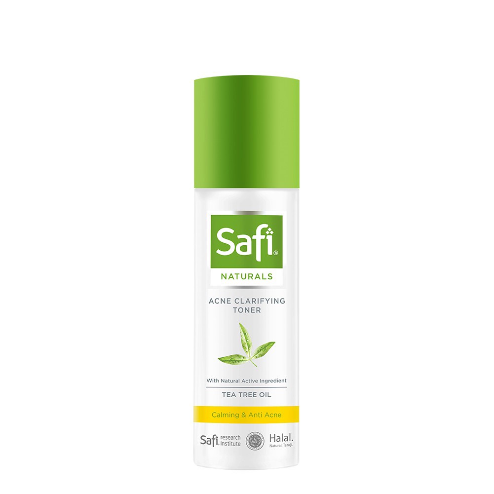 [Paket Komplit] Safi Naturals Acne Clarifying Cleanser 100ml + Toner 100ml + Cream 45gr - Free Bag + Micellar Water