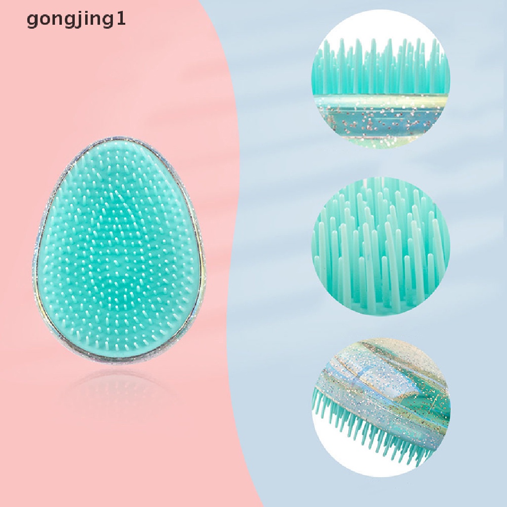 Ggg 1PC Sisir Sikat Rambut Telur Bentuk Bulat Styling Hair Brushes Detangling Comb ID
