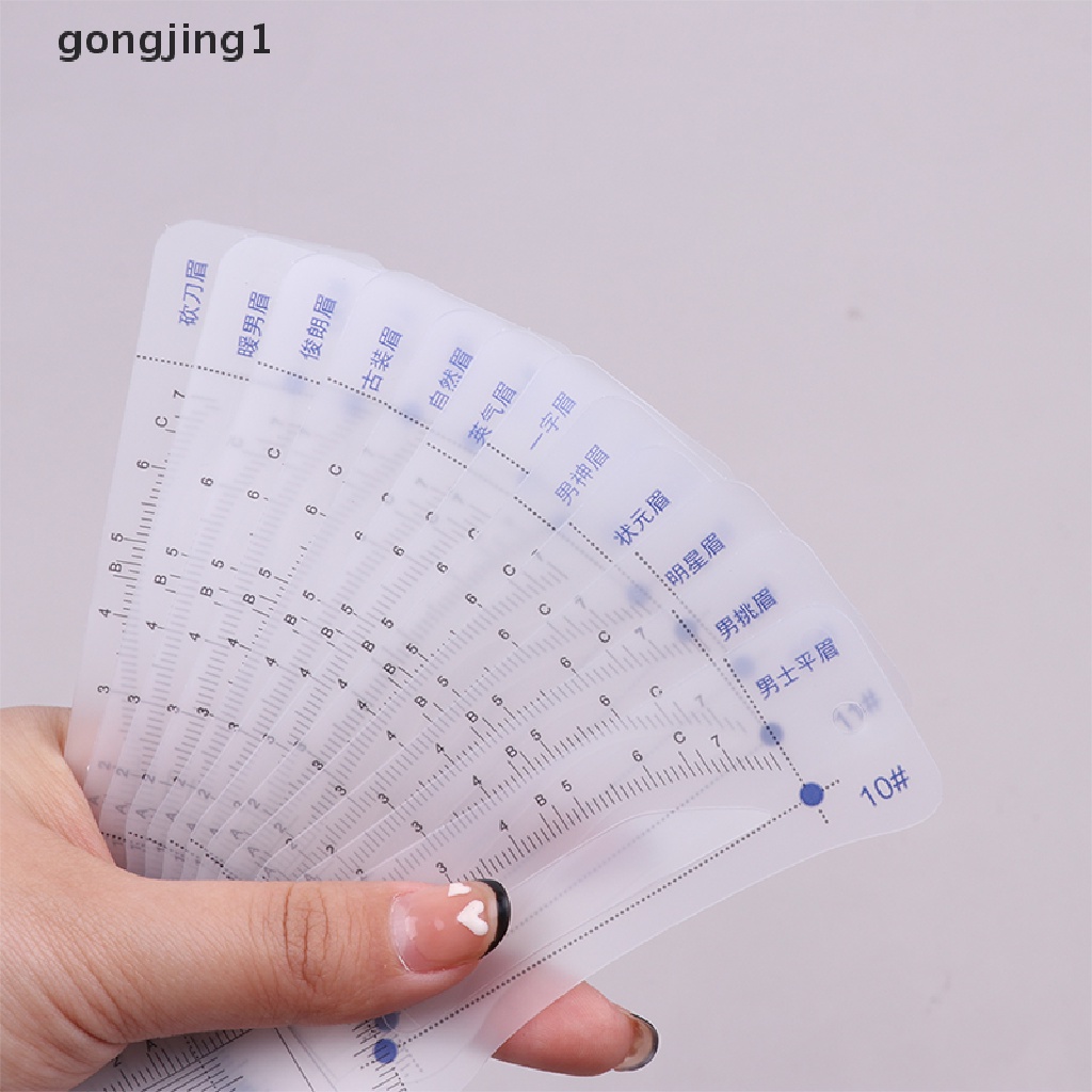 Ggg 12Pcs Gaya Stensil Pembentuk Alis Grooming Shaper Template Alat Makeup ID