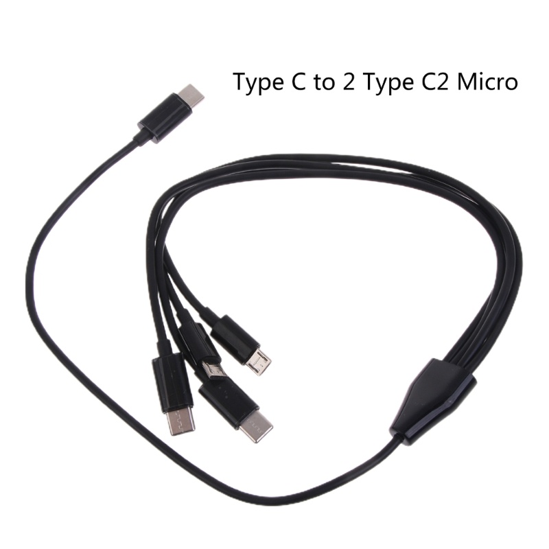 Zzz Kabel USB C Ke Micro USB Tipe C 4-in-1 Untuk Ponsel Multi Charging Wire